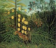 Henri Rousseau Fight Between a Tiger and a Bull oil painting artist